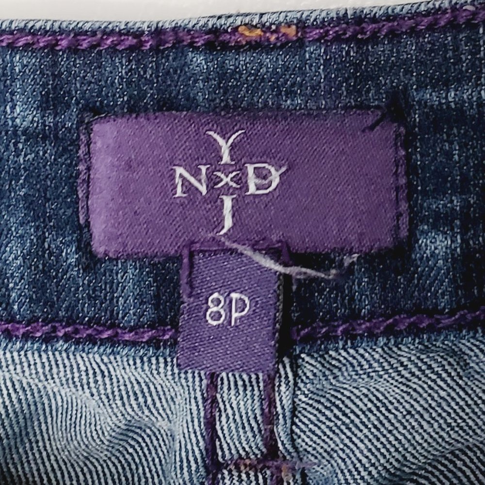 NYDJ Blue Classic Straight Leg Mid Rise Jeans - Picture 7 of 12